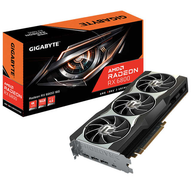 GIGABYTE AMD Radeon RX 6800 16G 6900 6700 6600 XT Used Gaming Graphics Card with Hardware Raytracing Support OverClock