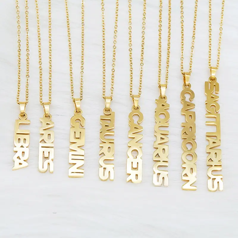 Olivia Stainless steel 18k gold Custom Jewelry Any Language Font babygirl mom name necklace personalized name necklace