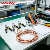 Câble de mise à la terre temporaire OEM ODM personnalisé pour la sécurité individuelle, en cuivre haute conductivité, avec gaine isolée anti-casse pour l'alimentation électrique