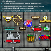 Enseigne néon LED personnalisée pour restaurant, lettres lumineuses, enseigne néon élégante pour restaurant, enseigne néon ouverte