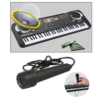 Órgano Electrónico con Teclado de 61 Teclas Simulación de Piano con Micrófono