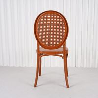 Chaises de mariage empilables en plastique, dossier rond style Louis XV, pour événements, banquets et fêtes en extérieur (vente en gros)