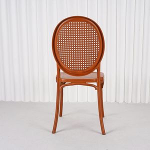 <span class=keywords><strong>Chaises</strong></span> de mariage empilables en plastique, dossier rond style Louis XV, pour événements, banquets et fêtes en extérieur (vente en gros) - Product Image 4