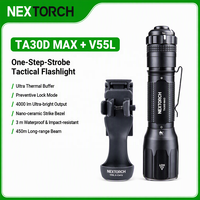 Lampe torche tactique NEXTORCH TA30D MAX 4000 lumens avec étui de tirage rapide V55L, rechargeable, lampe de service LED 21700