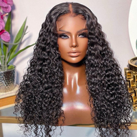 Perruques en cheveux vierges cambodgiens en gros, frontale en dentelle transparente 13x4, bouclées birmanes, toutes cuticules alignées, pré-épilées, pour femmes noires