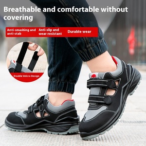 أحذية السلامة الصيفية للرجال للبناء ، ميزات خالية من الرائحة ومقاومة للاهتراء ومضادة للتحطيم وحماية العمال - Product Image 2