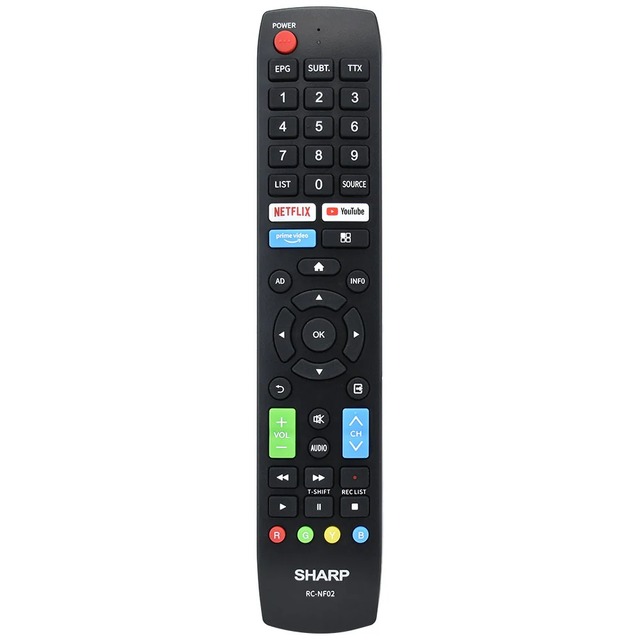 Aconatic TV Remote RC-NF02 Fixed Code for 43hs534an TV with Automatic Function 4 Buttons AAA Battery ABS Material 8-10m Range