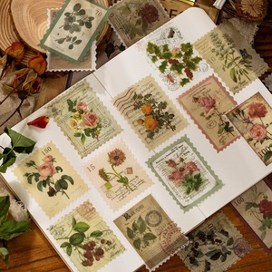 60 Pcs/pack Vintage <b>Paper</b> Stickers Scrapbooking Netbook Stamp Student Promotional Gifts Party Favor Phone Case DIY Decoration - Product Image 1