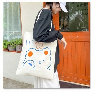 Borsa di tela di grande capacità 2024 donna autunno nuove borse per la scuola di stoccaggio <span class=keywords><strong>letteratura</strong></span> dei cartoni animati luci arte studente Tote borsa a tracolla - Product Image 2