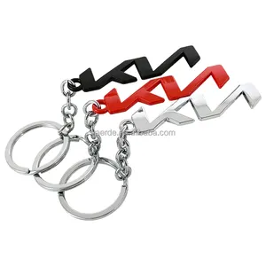 Car Emblem modification keychain Metal car key chain ring pendant key decorative hundred pendants accessories For Kia