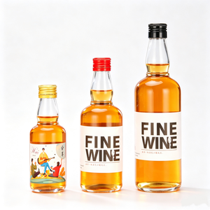 Bottiglie di Vetro Vuote per Liquori <span class=keywords><strong>e</strong></span> Shot da 50ml, 100ml, 200ml, 375ml, 500ml - Ideali per Gin, Whisky, Vino <span class=keywords><strong>e</strong></span> Succhi di Zenzero - Vendita all'Ingrosso - Product Image 1