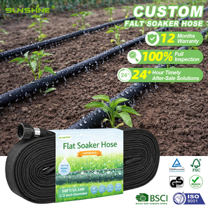 Tubería de Riego por <span class=keywords><strong>Goteo</strong></span> Microporosa SUNSHINE, Manguera Plana Enlazable, Aspersor Ahorrador de Agua para Riego de Árboles en Huertos Agrícolas - Product Image 1