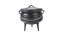 2024 diskon besar besi cor peralatan masak luar ruangan kustom Afrika kuali besar memasak 8 liter Pot dan Set panci