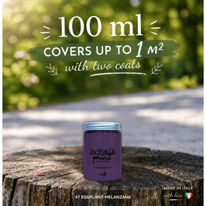 47 EGGPLANT 100 ml LaChalk the evolution of <b>chalk</b> paint Where <b>chalk</b> meets resin: Hybrid <b>Chalk</b> Resin Paint made in Italy - Product Image 2