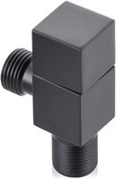 Robinet d'angle en zinc chromé poli argenté 1/2 G1/2" mural à sortie unique pour salles de bain et cuisines