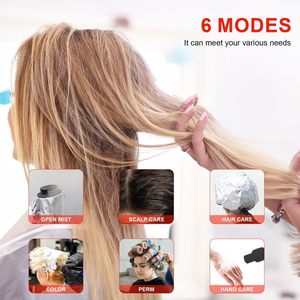 Chuyên nghiệp Nano Mist tóc hấp 2 người đôi hơi nước Ống Beauty Salon tiệm hớt tóc tóc da đầu Ozone chăm sóc máy với cap - Product Image 3