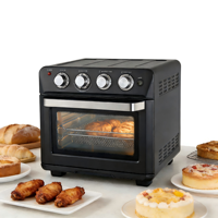 Four à air chaud électrique en acier inoxydable OEM personnalisé pour la maison, four à convection, grille-pain, facile à nettoyer, compatible lave-vaisselle, FDA