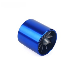 Blauer Aluminium-Auto-Lufteinlassventilator 55mm Einzel-Laufrad Vortex-Turbine mit Gitter - Product Image 3