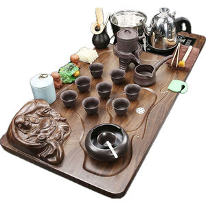 Bandeja De Chá De Madeira Tradicional Chinesa De Venda Quente Com Todos Os Panelas De Chá e Copos De Água Automática Recarga Kongfu Mesa De Chá - Product Image 1