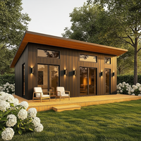 Maison modulaire préfabriquée en conteneur avec structure en acier étanche, maisonnette extensible pour chambre et salle de bain, usage hôtelier
