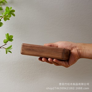 Walnut Wood Eyeglass Case Rectangle 16x6.5x4cm For <b>Prescriptions</b> And Sunglasses Storage Display - Product Image 3