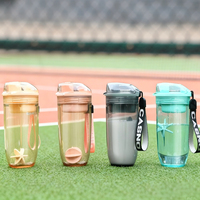 Bouteille d'eau shaker personnalisée anti-fuite sans BPA 400 ml pour sport et gym, avec ouverture pour boire directement, écologique