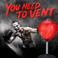 Ballon de boxe de bureau pour réflexes, sac de frappe rapide sur table, base à ventouse, en cuir PU mat, anti-stress pour enfants et adultes, 650g