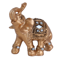 Éléphant européen en résine artisanat décoration or éléphant créatif décoration de la maison bureau salon éléphant résine artisanat