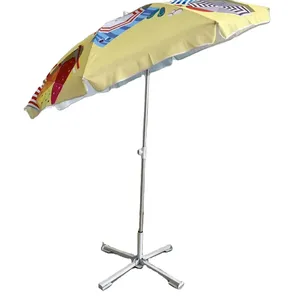 Оптовая продажа водонепроницаемый полиэстер холст навес хлопок бахрома большой открытый деревянный пляжный зонт