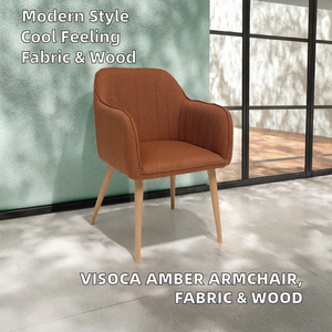 Fauteuil <span class=keywords><strong>Atmosphera</strong></span>-Visoca Amber en tissu texturé avec structure en métal L 60 X D 57 cm - Design contemporain pour salle à manger et salon - Product Image 2