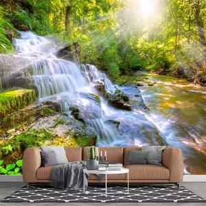 Mural de pared impermeable moderno papel pintado floral vintage impreso en <span class=keywords><strong>3D</strong></span> personalizado para dormitorios de hotel comercial para Centro Comercial Hospital - Product Image 1