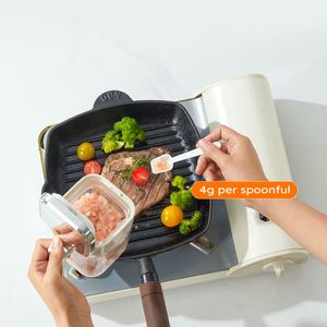 New Design Household Kitchen Seasoning Storage Container Salt Glass Bottle ABS PP <b>Spice</b> <b>Jars</b> with Stainless Steel Lids - Product Image 3