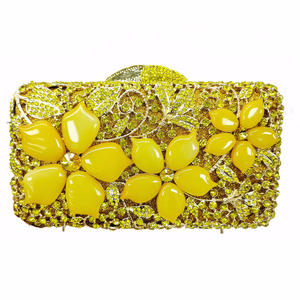 Women Luxury Floral Rhinestones Evening Bag Shinny Crystal Clutch <b>Purse</b> for Christmas Cocktail Prom Party - Product Image 6