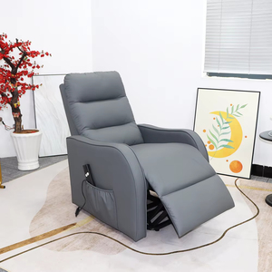 Uzaktan kumanda ve 8 program uzanmış ve ayaklık ile Modern Wingback kanepe PU masaj rahatlama sandalyesi - Product Image 4