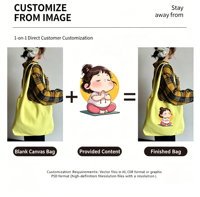 Sac fourre-tout vierge grande capacité couleur macaron avec bandoulière intégrée, sacs réutilisables, cabas en coton couleur unie mignons