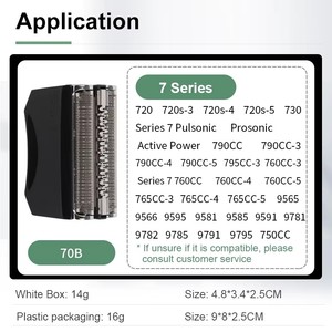 Tête de rasoir de rechange pour <span class=keywords><strong>Braun</strong></span> série <span class=keywords><strong>7</strong></span> (70B 720 720s-3 730 790CC) - Étanche et lavable - Product Image 5