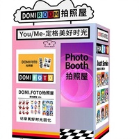 Mesin Foto Booth Layanan Mandiri Cetak Instan Kios Layar Sentuh Pilihan Template Pembayaran QR Pusat Perbelanjaan Area Wisata Bioskop
