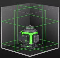 Niveau laser professionnel 16 lignes 4D auto-nivelant 360° pour la construction, outil rotatif vert auto-nivelant