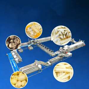 Línea de Producción Automática de Papas Fritas Francesas HT Factory Direct, Capacidad de 100-3000 kg/h, Línea de Producción de Papas Fritas Congeladas de 1500 kg - Product Image 1