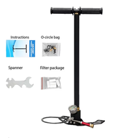 Pompe PCP Haute Pression 300 bar/30 MPa 4500 psi 3 Étages pour Voiture, Vélo, Chasse, Plongée, Outil de Véhicule avec Gonfleur de Réservoir HPA