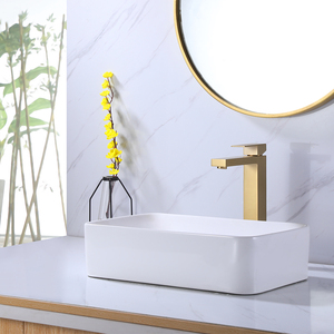 Phòng tắm sang trọng tap xử lý duy nhất nóng lạnh nước lưu vực nước Mixer boong gắn lỗ duy nhất chải vàng kết thúc <span class=keywords><strong>Brass</strong></span> lưu vực tap - Product Image 2