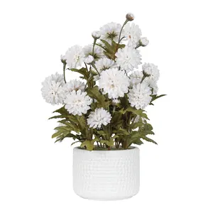 Flores artificiales de crisantemo para el hogar, decoración de escritorio y dormitorio, flor falsa de caléndula, ratán, venta al por mayor