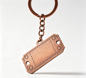 Llavero de Metal Color Cobre, Estilo Vintage, con Etiqueta de Boleto, Colgante de Estilo Antiguo para Regalo y Promoción - Product Image 4