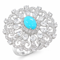 Ensemble de bijoux UM Jewelry en argent 925 avec turquoise du Golfe Persique (boucles d'oreilles/pendentif) unisexe, pour tous les jours, pour les fêtes, pour les mariages, cadeau