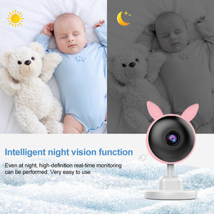 Babyphone avec écran 2,4 pouces, caméra sans fil HD 720P 8MP avec vision nocturne et contrôle par application pour la surveillance des bébés - Product Image 3