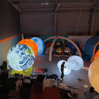 Globe terrestre publicitaire gonflable en PVC TianYi Tech, ballon géant lumineux à LED, décoration imperméable, alimentation par prise secteur, garantie 1 an