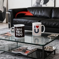 Tasse à thé à café en céramique blanche de qualité supérieure 3A 11OZ blancs de sublimation de haute qualité tasses de sublimation de revêtement de logo personnalisé