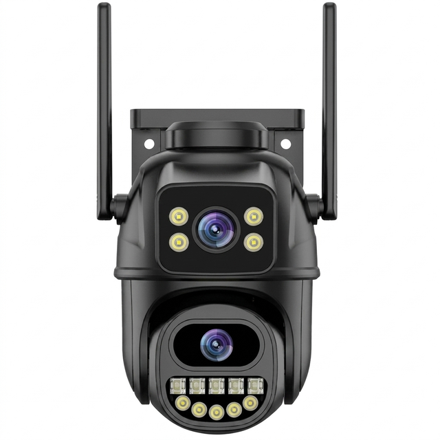Dual Lens AI PTZ WIFI IP Camera 250M Zoom Human Tracking Full Color Night Vision ONVIF Outdoor CCTV Camera