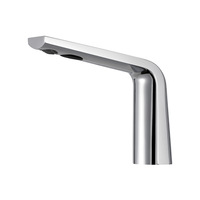 Robinet de lavabo intelligent à capteur de température, design minimaliste moderne, installation monotrou sur comptoir, finition or canon