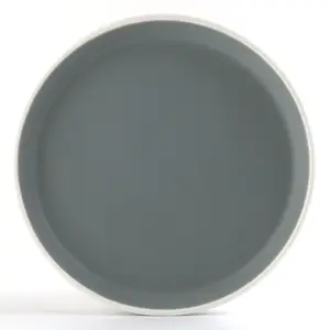 Platos de porcelana de cerámica para Pizza, color gris mate, redondo, 9 pulgadas